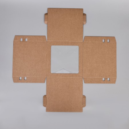 Confectionery packaging with a window, craft, 25 x 25 x 24 cm-4