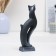 Figure "Cat Lynx" Black with silver 7x5x21cm