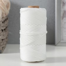 Шнур полипропиленовый вязаный 2 мм / 50 м (белый)