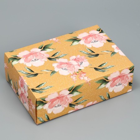 Gift folding box, packaging, "flowers", 16 x 23 x 7.5 cm-2