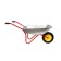 Garden wheelbarrow, single -wheeled: cargo/p 80 kg, volume of 65 l, red handles