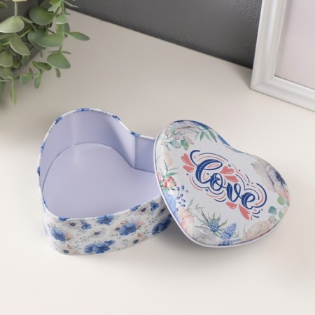 Casket Metal Heart "Love" set 3 pcs 10.5x12.6x5 cm-2