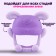 Silicone teether for teeth "Bunny", purple color