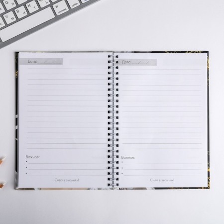 Diary on the crest "Golden Teacher", A5 format, 60 sheets, solid cover-2