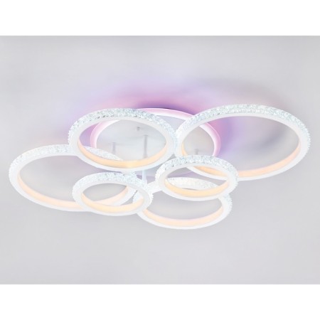 LED ceiling LED with RGB backlight and Ambrella Light, Original, FA9528, 6XLED, 160 W, 12000LUM, 3000, 6400K, white color-3
