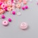 Glass beads 6/0-15/0 "Assorted Pink" d = 1.5-4 mm, nr 10gr