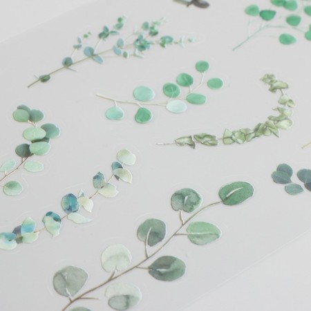Stickers Plastic "Eucalypt" set of 6 sheets 10x18 cm-3