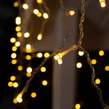 Garland "fringe" 4 × 0.6 m, IP44, transparent thread, 180 LED, warm white glow, 8 modes, 220 V-2