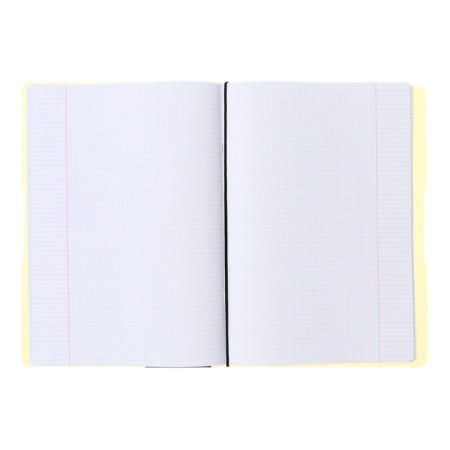 A4 notebook, 2 x 48 sheets in the Erichkrause "Folderbook Pastel", a replaceable plastic cover, on an elastic band, an offset block, white 100%, yellow-5
