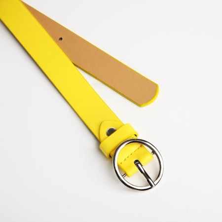 Building belt, width 2.3 cm, screw, buckle metal, yellow color-1