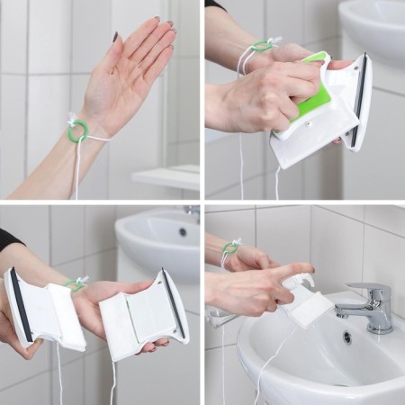 Magnetic brush for washing windows on both sides of the share, on glass 3-8 mm-2
