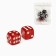 Dice play "Game time", 1.6 x 1.6 cm, set 2 pcs, red