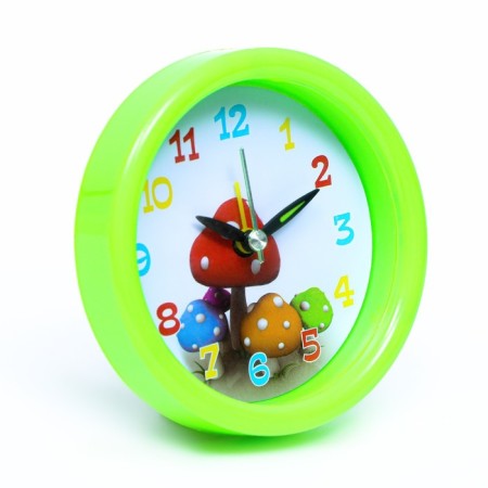 Clock - desktop an alarm clock, discrete move, 9 x 9 cm-7