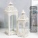 Summary Metal "Lantern - White lace" set 2 pcs white 17x17x52, 13x13x39.5 cm