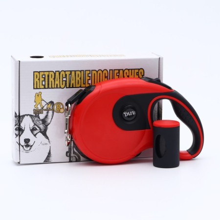 Diil roulette, 8 m, up to 50 kg, tape, rubberized pen, red with black-11