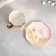 Tea couple ceramic "Venus", mug 200 ml, saucer 13 cm, golden color