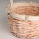 Wicker basket, d17x10.5xh33cm, peach, bamboo
