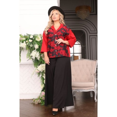 Female jacket, size 52, red color-9