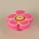 Handle Baby button KID 024, "Flower 2", rubber, pink