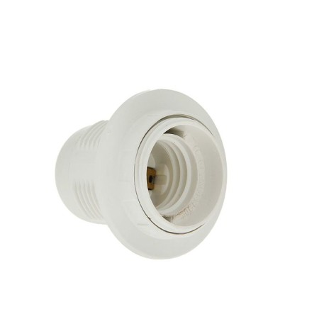 TDM, E27 cartridge, with a ring, heat -resistant plastic, white