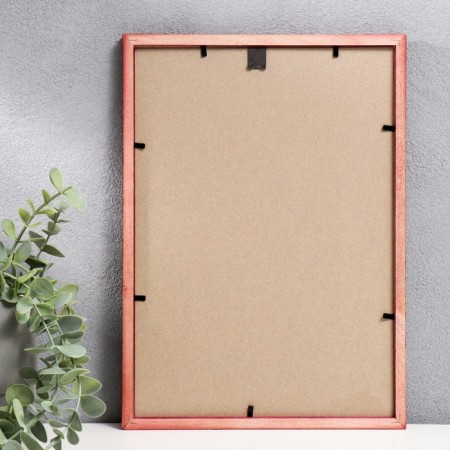 Photo frame pine С14 No. 1 Cherry 21x30 cm (plastic screen)-1