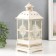 Climber Metal, glass "Lantern - Round Flower" White with a patina 12.5x12.5x30cm
