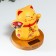 Ceramics pendulum "Maneki-Neko with fan and sakura" from solar batteries 10x10x12 cm