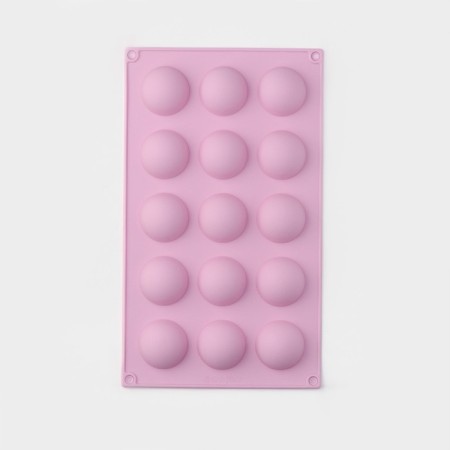 Baking uniform of the “hemispheres” shade, silicone, 29 × 17 cm, 15 cells (D = 4 cm), color mix-1