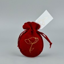 Sucker “flower”, red, embossing, 9 × 12 cm