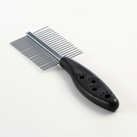 Combed double -sided "paws" with straight teeth, plastic pen, black-1