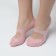 Socks for pedicure, silicone, with perforation, with a strap, size S, pink color