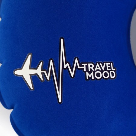 Pillow inflatable Travel Mood, blue color-2
