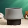 Kashpo - Vase "Mina" gray with black, 13x13x11cm