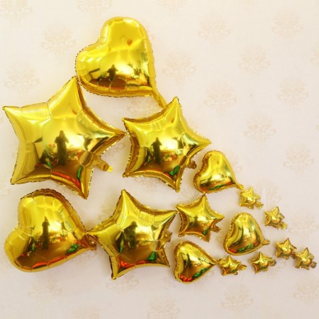 Foil ball 18 "Star", the color of the golden-4