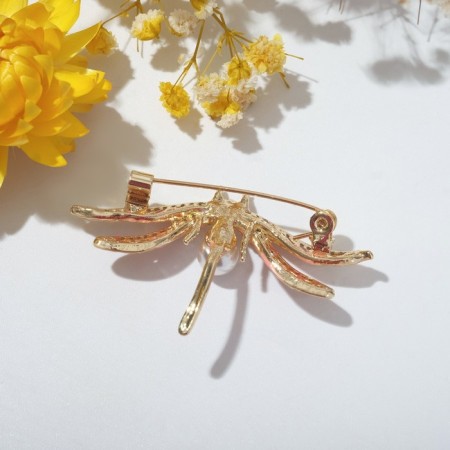 Brooch "Dragonfly", colored in gold-2