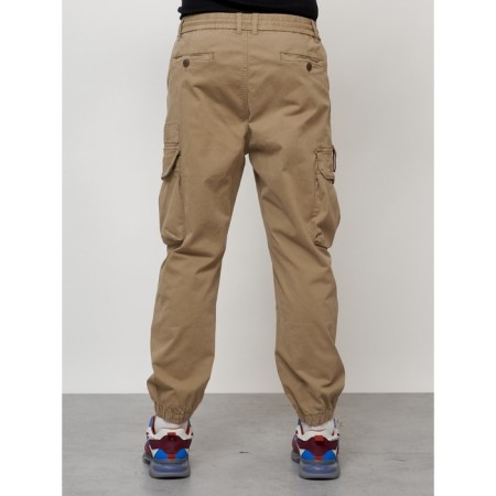 Cargo jeans men, size 56, beige color-7
