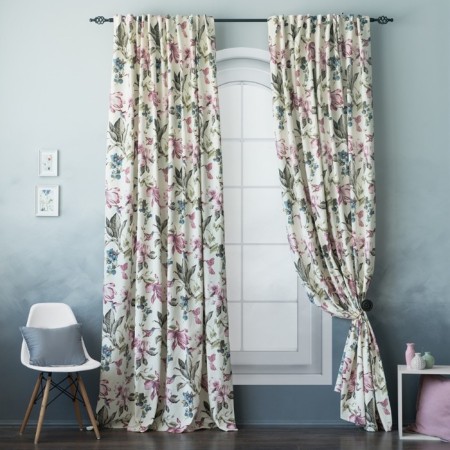 Set of curtains "Act", size 170 x 270 cm - 2 pcs, pink color-1