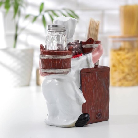 Set for spices on the stand "Cook", 3 items: Solonka 50 ml, list of 50 ml, stand, form mix-2
