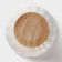Ceramic crem, 2 items: Kremanka d = 10 cm, fork h = 13 cm, white color
