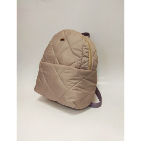 Backpack Nino Latte quilted fabric-3