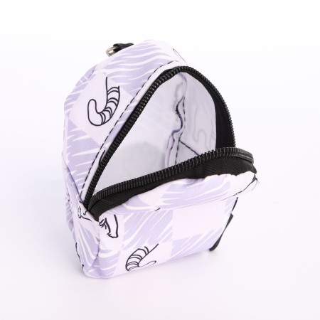 School backpack of textiles on lightning, 4 pockets, lilac color-9