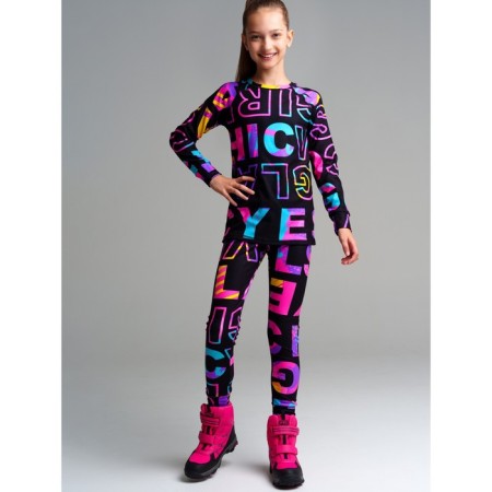 Thermal complex for girls: trousers, sweatshirt, height 134 cm-2