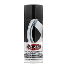 Aerosol paint for steel disks Veslee acrylic, black matte, 520 ml