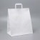 Craft package without printing, white, flat handle, 32 x 20 x 37 cm