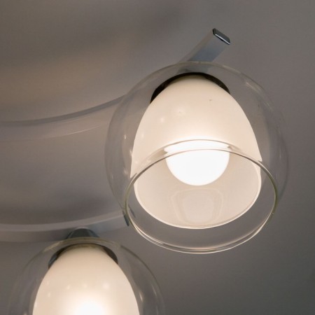 Ceiling chandelier Citilux "Christie" CL152180, 79x79x19 cm, 8x75W, E27, white color-5