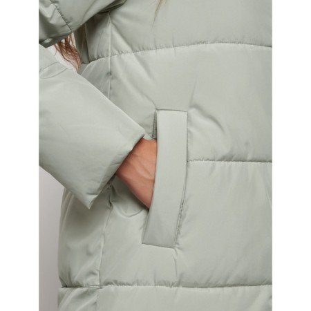 Coat insulated winter female, size 44, color light green-11