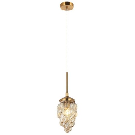 Suspended lamp Cream 1xe27 40W, size 12x12x38-150 cm, bronze color