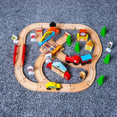 Railway, 60 elements, collected. Form: 48 × 46 cm, in boxing plastic-1