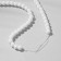 Beads on thread No. 4 "Agat Bely", 90 beads
