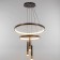 Chandelier "Circles Neo" 2+3LED 140W 3 black modes 60x60x4-85 cm